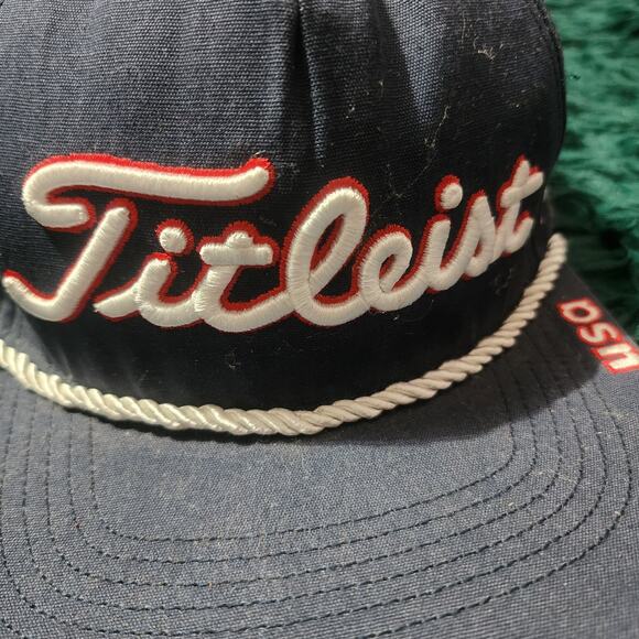 Vintage Titleist Pro V1 USA Rope Snapback Golf Hat Navy Red White Adjustable Cap - Picture 1 of 9